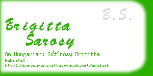 brigitta sarosy business card